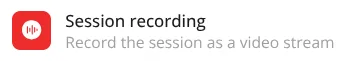 Session recording