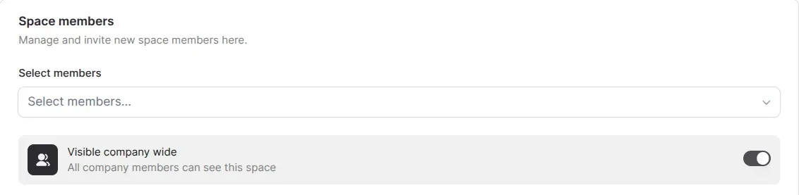 Visibility Space Members Page